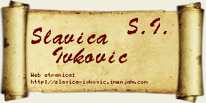 Slavica Ivković vizit kartica